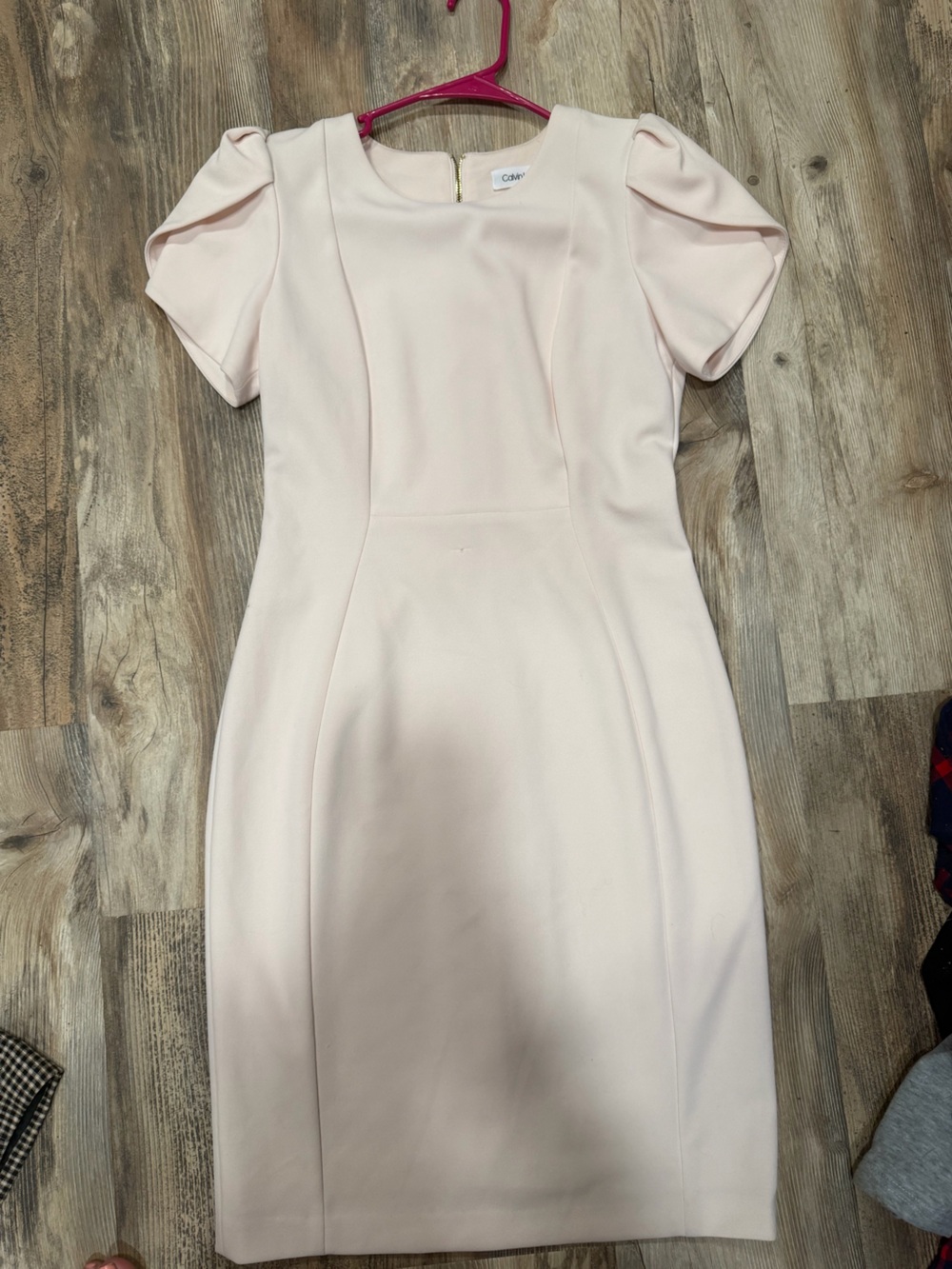 Calvin Klein Pale Pink Midi Sheath Dress